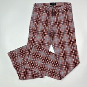 Vintage Abercrombie & Fitch Plaid Flare Pants Y2K Size 0